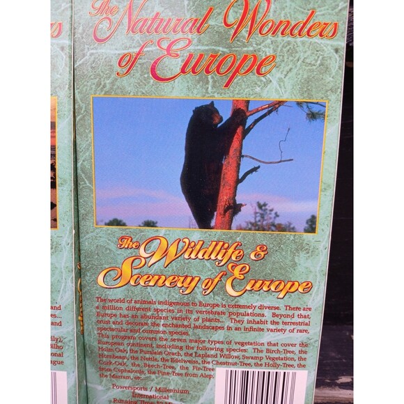 The Natural Wonders of Europe Giants of Europe VHS 3-Tape Set Good Condition - Picture 10 of 10